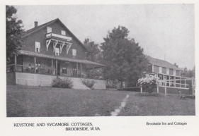 An historic photos shows Keystone and Sycamore cottages.